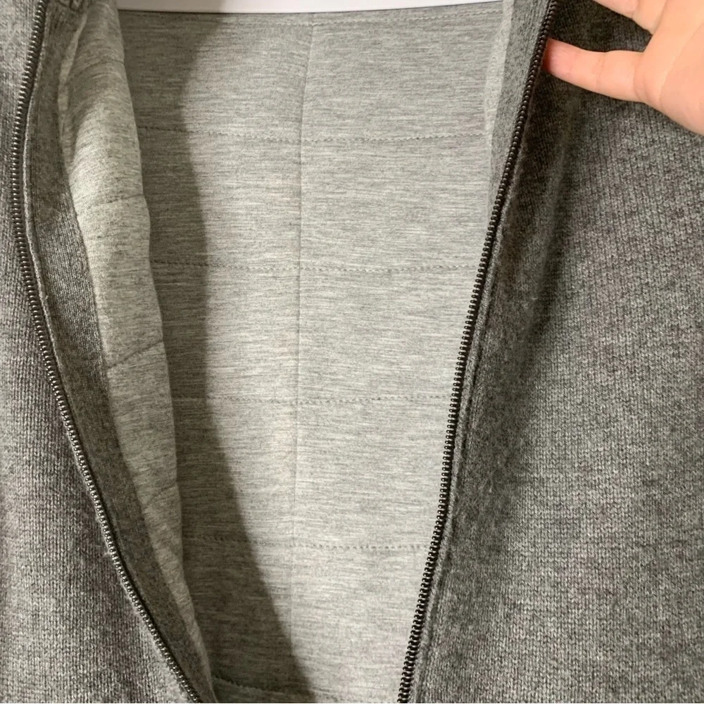 Vince Mens Gray Wool/ Cashmere full zip thick Vest S